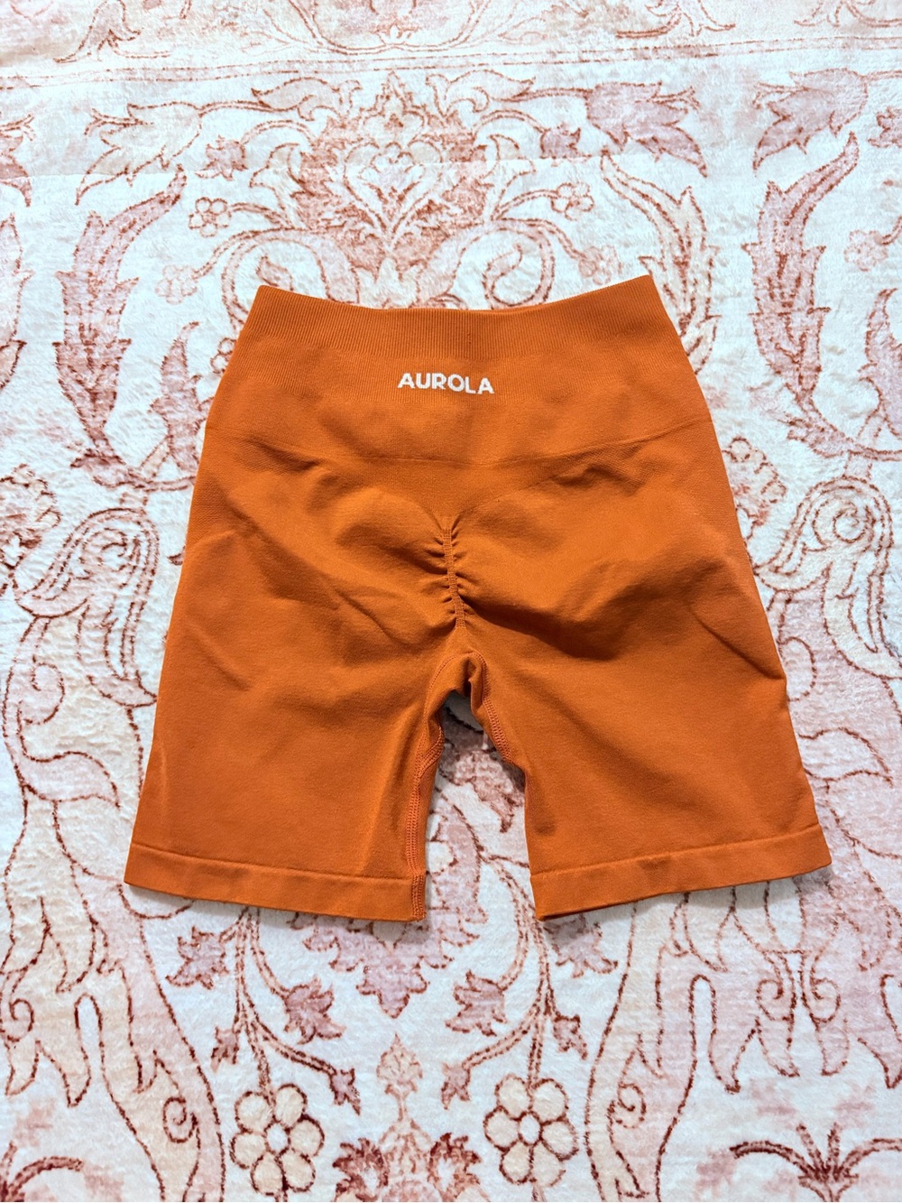 Aurola High-Rise Orange Bike Shorts